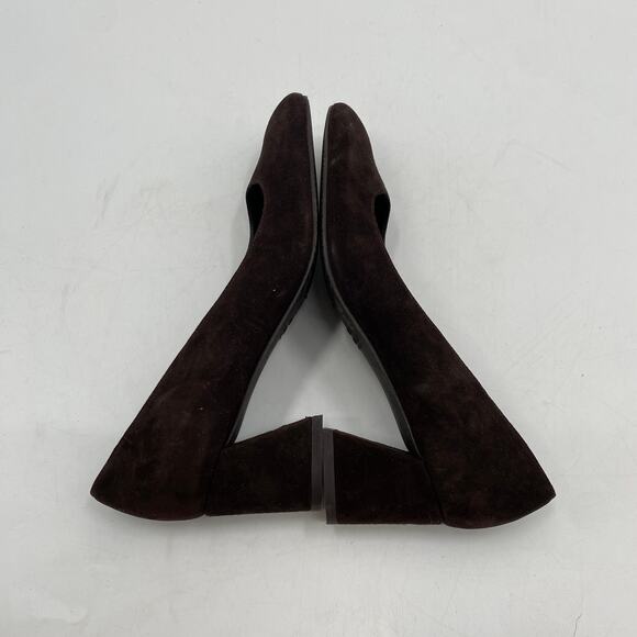 Stuart Weitzman 7 brown square toe block heels - Picture 5 of 7